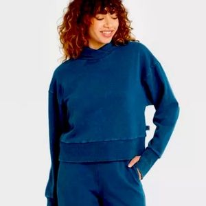 Target Acid Wash Hoodie in Teal